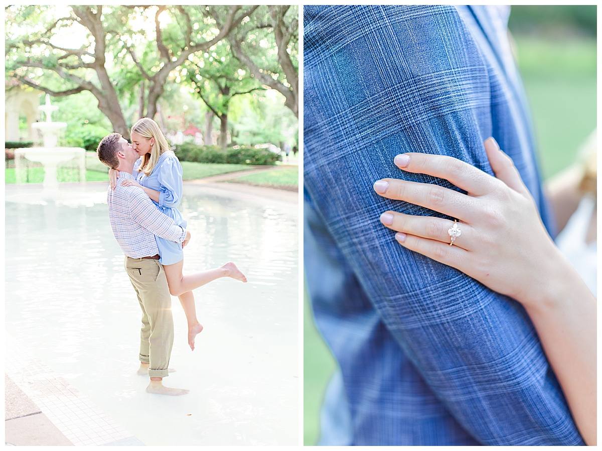 Allie and Grayson's joyful engagement session at Highland Park.