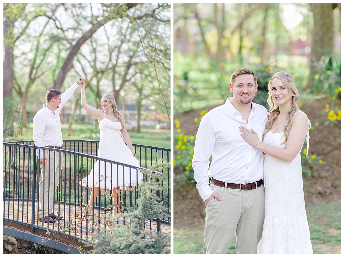 Lauren & Blake’s Sunshine-Filled Engagement Session at Grapevine Botanical Gardens